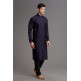 NAVY BLUE SELF PRINTED READYMADE KURTA PAJAMA SUIT NAVY BLUE SELF PRINTED READYMADE KURTA PAJAMA SUIT
