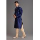 NAVY BLUE AND BEIGE AFGHANI LOOK MENSWEAR PAJAMA KURTA SUIT NAVY BLUE AND BEIGE AFGHANI LOOK MENSWEAR PAJAMA KURTA SUIT