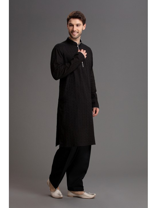 JET BLACK PAKISTANI MEN S KURTA SHALWAR JET BLACK PAKISTANI MEN S KURTA SHALWAR