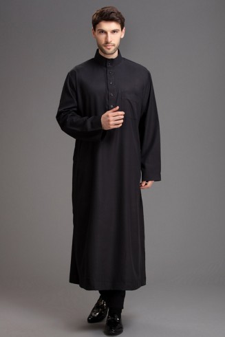 BLACK READY MADE MEN'S EID JUBBA