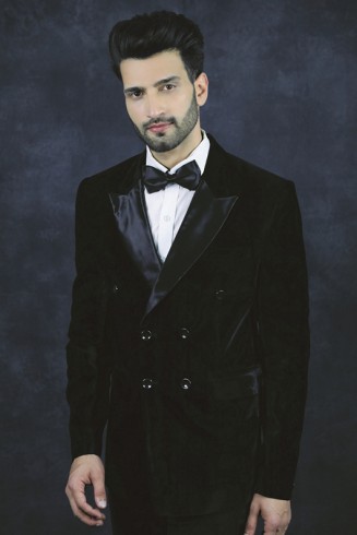 Classy Black Pakistani Mens Blazer Ethnic Mens Dress