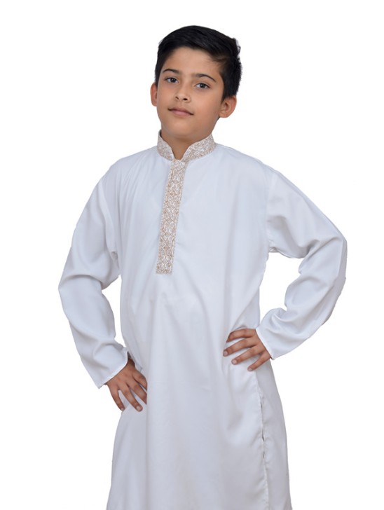 OFF WHITE YOUNG BOYS READY MADE SALWAR SUIT OFF WHITE YOUNG BOYS READY MADE SALWAR SUIT