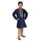 NAVY BLUE HEAVILY EMBROIDERED KURTA SET AND PYJAMA READY MADE BOYS SUIT NAVY BLUE HEAVILY EMBROIDERED KURTA SET AND PYJAMA READY MADE BOYS SUIT