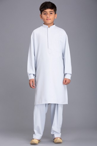 LIGHT GREY INDIAN EID BOYS SHALWAR SUIT