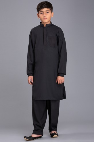 BLACK READYMADE DESI BOYS SHALWAR KAMEEZ