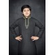 Black Embroidered Boys Kurta Suit