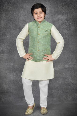MINT GREEN FESTIVE WEDDINGS KIDS WAISTCOAT
