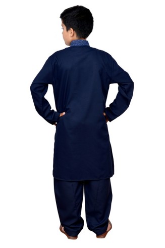 NAVY BLUE READY MADE BOYS WEAR SHALWAR KAMEEZ 