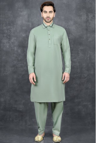 GREEN ETHNIC MEN'S SALWAR KURTA
