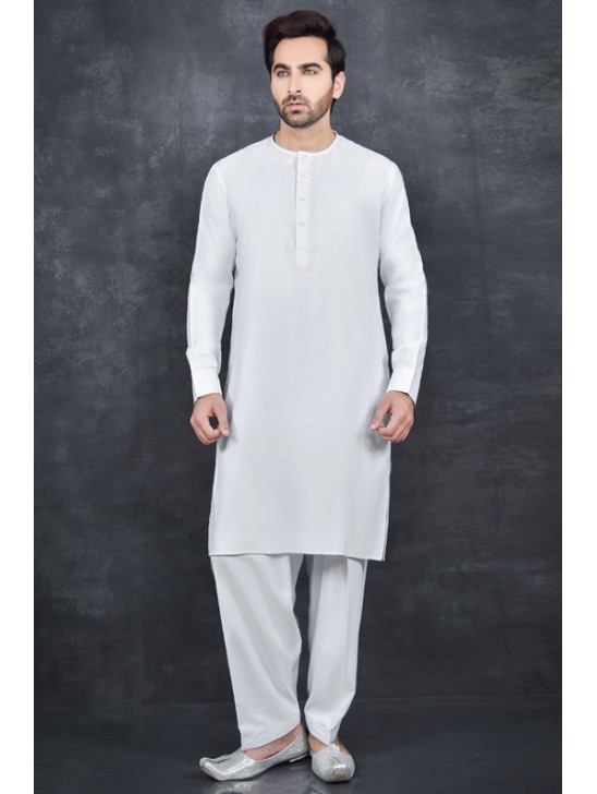 White Pakistani Gents Readymade Kurta Shalwar White Pakistani Gents Readymade Kurta Shalwar