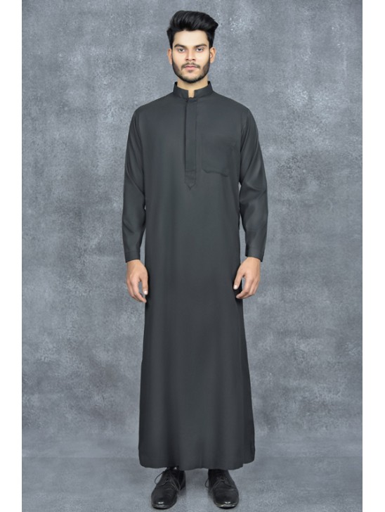 Mens JubbaThobes Black Emirati Style Kaftan Mens JubbaThobes Black Emirati Style Kaftan