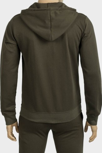Olive Mens Fleece Lined Designer King Couture 2-Piece Tracksuit
