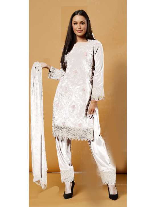 WHITE DESIGNER READYMADE PAKISTANI SUIT WHITE DESIGNER READYMADE PAKISTANI SUIT
