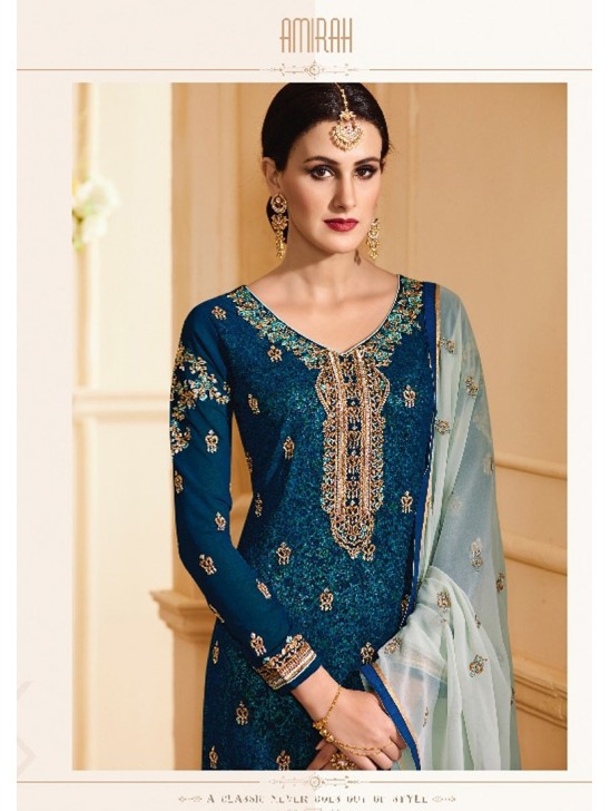 Teal Designer Wedding Salwar Suit Teal Designer Wedding Salwar Suit