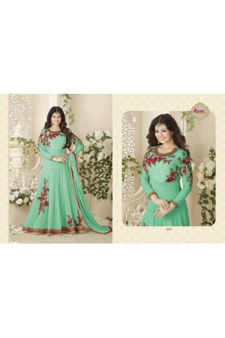 Aqua Marine Bollywood Anarkali Gown