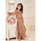 Brown Layered Style Kids Girls Party Dress Brown Layered Style Kids Girls Party Dress