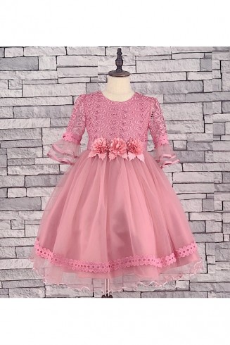 GIRLS D/PINK ORGANZA FLOUNCE TULLE DRESS (3-13 YEARS) 2 weeks delivery 