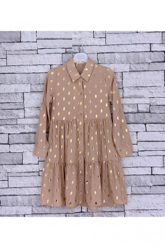 GIRLS MOCHA SHIRT DRESS (4-14 YEARS)