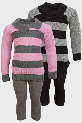 Diva Girls Stripe Jumper & Leggings Set