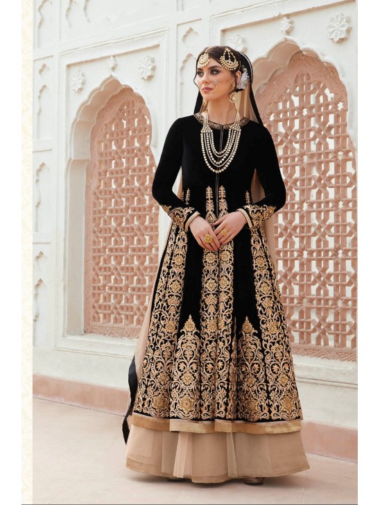 Black & Beige Heavy Bridal Wear Dress Black & Beige Heavy Bridal Wear Dress