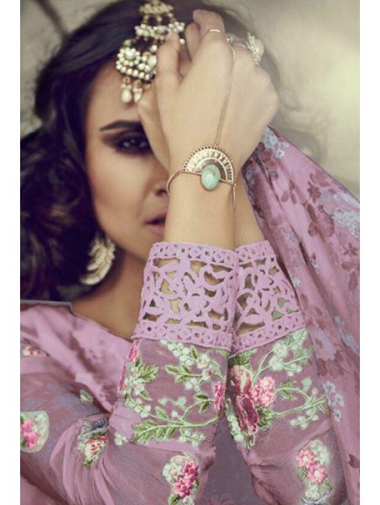 Hot Pink Indian Pakistani Georgette Churidar Party Wear Suit Hot Pink Indian Pakistani Georgette Churidar Party Wear Suit