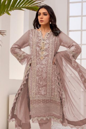 Beige Pakistani Salwar Kameez Readymade Suit