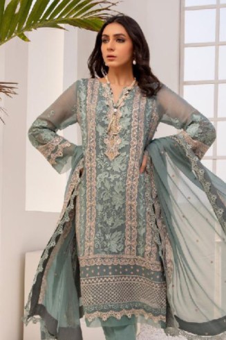 Olive Green Pakistani Salwar Kameez
