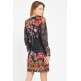 Black Floral Mesh Shift Dress Black Floral Mesh Shift Dress