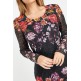 Black Floral Mesh Shift Dress Black Floral Mesh Shift Dress