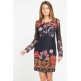 Black Floral Mesh Shift Dress Black Floral Mesh Shift Dress