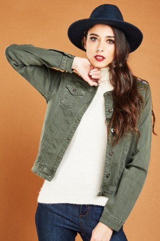 Olive Aztec Ladies Jacket
