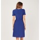 Women Girls’ Classic Blue Square Neck Midi Dress Women Girls’ Classic Blue Square Neck Midi Dress