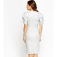 Light Grey Front Slit Designer Dress Light Grey Front Slit Designer Dress