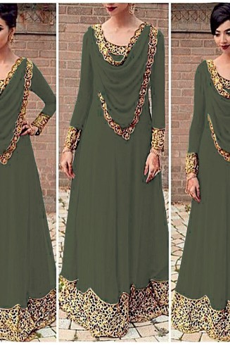 Long Mehndi Dress