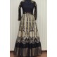 BLACK FLORAL PARTY WEAR DESIGNER INDO WESTERN STYLE ANARKALI GOWN