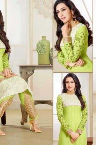 Green Straight Cut Suit Indian Salwar Kameez