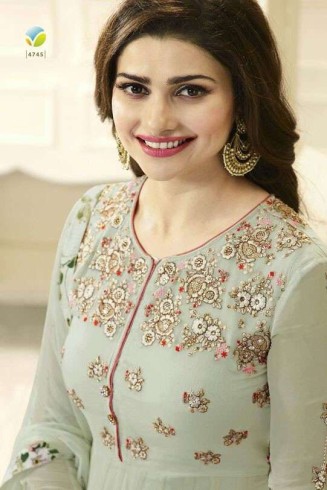 Light Grey Anarkali Salwar Suit Pakistani Designer Dress