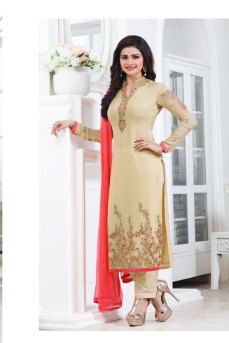5015 BEIGE KASEESH PRACHI GEORGETTE PARTY WEAR SALWAR KAMEEZ SUIT
