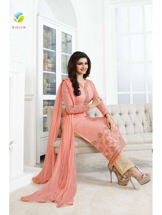 Pink & Beige Designer Salwar Suit Indian Wedding Dress