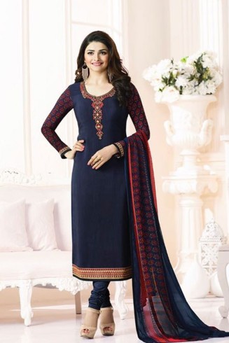 NAVY BLUE KASEESH PARTY WEAR SUIT