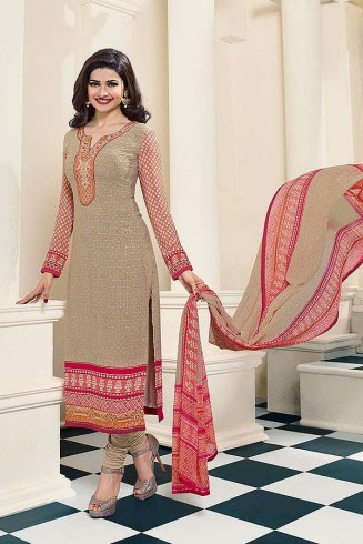 Beige Indian Party Wear Dress Ethnic Salwar Suit