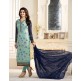 Blue Printed Indian Salwar Suit Casual Dress Blue Printed Indian Salwar Suit Casual Dress