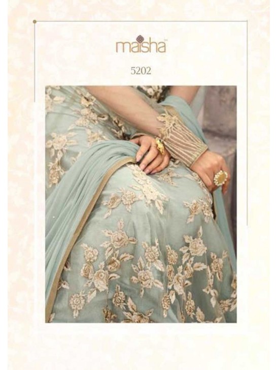 Mint Heavy Embroidered Gown Fancy Anarkali Dress Mint Heavy Embroidered Gown Fancy Anarkali Dress