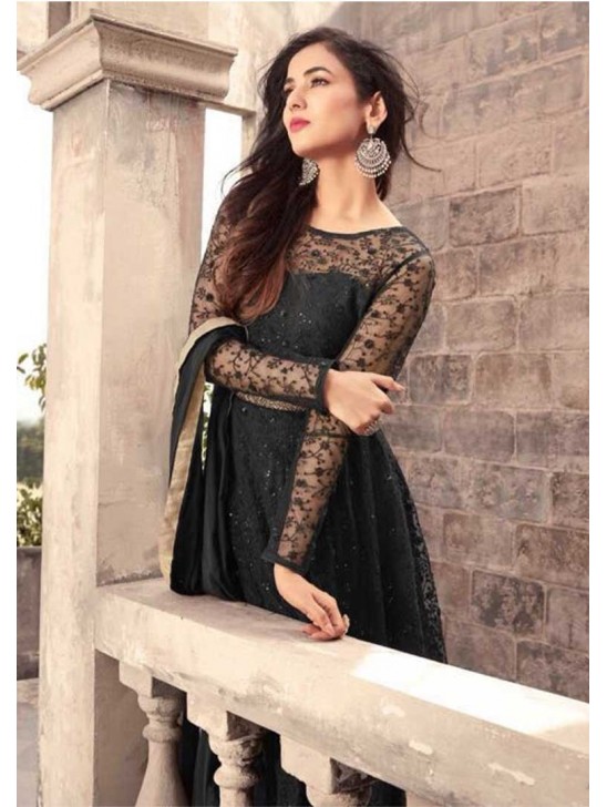 Black Party Gown Designer Punjabi Evening Dress Black Party Gown Designer Punjabi Evening Dress