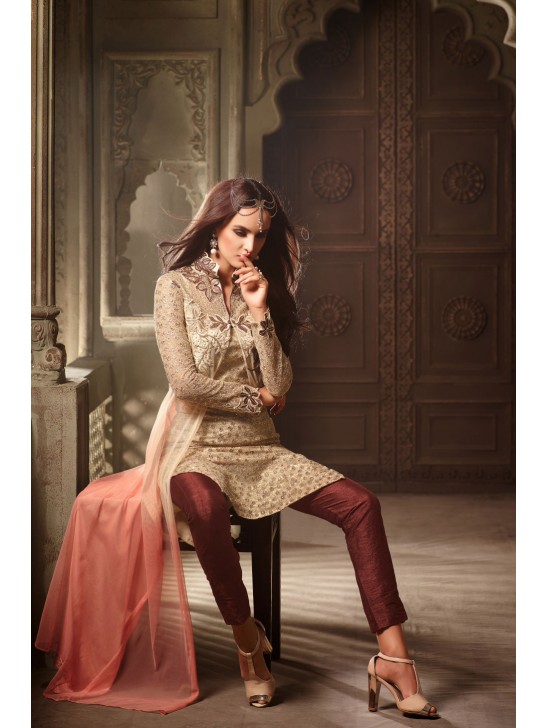 Gold & Maroon Hot Dress Indian Designer Jacket Suit Gold & Maroon Hot Dress Indian Designer Jacket Suit