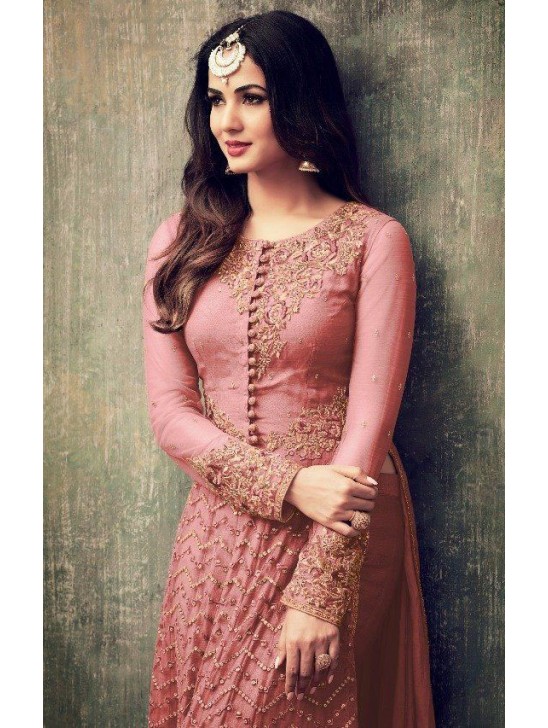 Hot Pink Long Kameez Dress Indian Wedding Party Salwar Suit Hot Pink Long Kameez Dress Indian Wedding Party Salwar Suit
