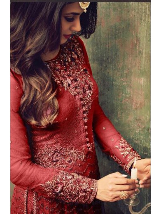 Red Indian Party Suit Designer Bridal Salwar Kameez