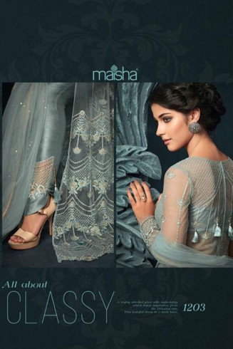 TURQUOISE HEAVY EMBROIDERED INDIAN WEDDING SLIT GOWN