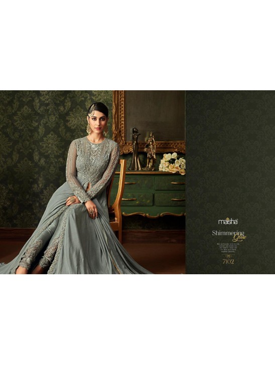 Grey New Indian Wedding Party Bridesmaid Designer Gown Grey New Indian Wedding Party Bridesmaid Designer Gown