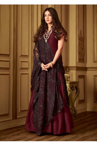 Jester Red Indian Party Anarkali Suit 